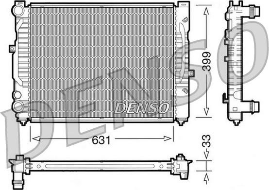 Denso DRM32029 - Radiatore, Raffreddamento motore www.autoricambi360.it