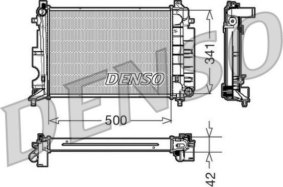 Denso DRM25014 - Radiatore, Raffreddamento motore www.autoricambi360.it