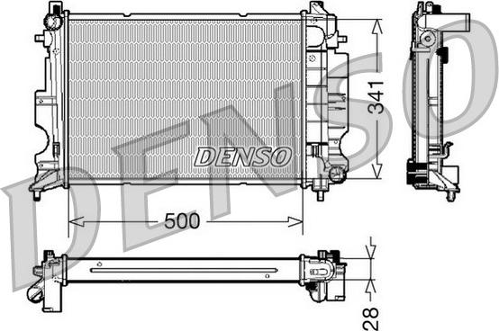 Denso DRM25011 - Radiatore, Raffreddamento motore www.autoricambi360.it