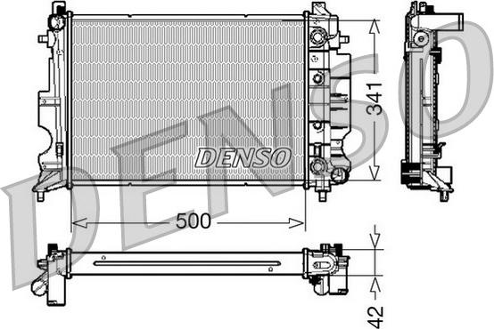 Denso DRM25012 - Radiatore, Raffreddamento motore www.autoricambi360.it