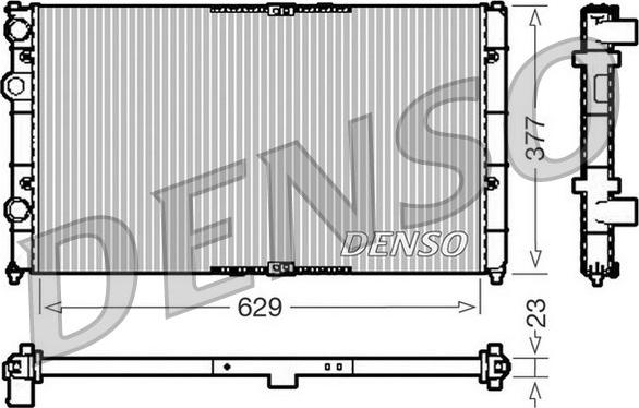 Denso DRM26040 - Radiatore, Raffreddamento motore www.autoricambi360.it