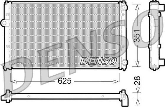 Denso DRM26001 - Radiatore, Raffreddamento motore www.autoricambi360.it