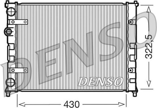 Denso DRM26007 - Radiatore, Raffreddamento motore www.autoricambi360.it