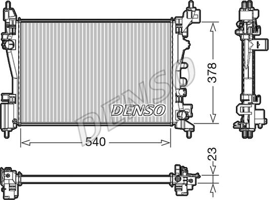 Denso DRM20046 - Radiatore, Raffreddamento motore www.autoricambi360.it