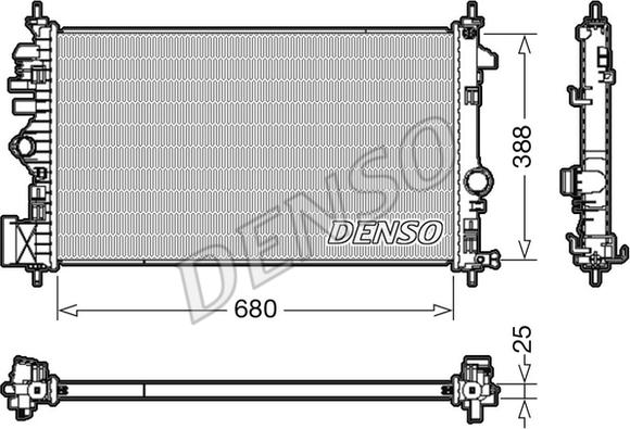 Denso DRM20109 - Radiatore, Raffreddamento motore www.autoricambi360.it