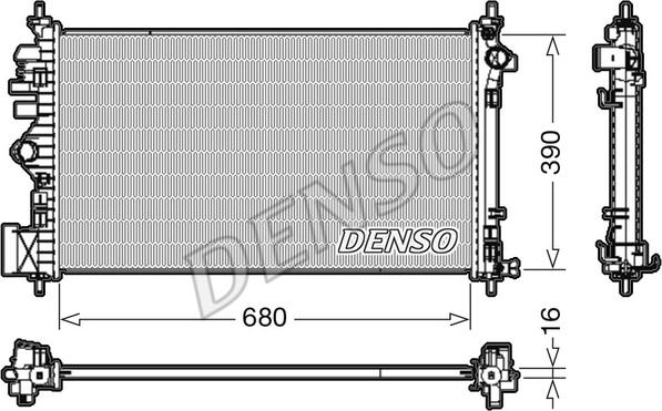 Denso DRM20111 - Radiatore, Raffreddamento motore www.autoricambi360.it