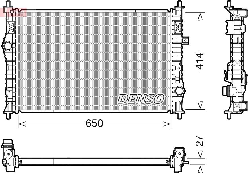 Denso DRM21104 - Radiatore, Raffreddamento motore www.autoricambi360.it