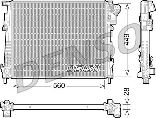 Denso DRM23094 - Radiatore, Raffreddamento motore www.autoricambi360.it