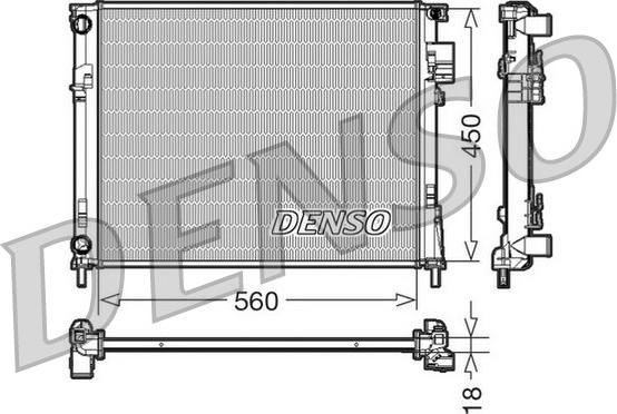Denso DRM23095 - Radiatore, Raffreddamento motore www.autoricambi360.it