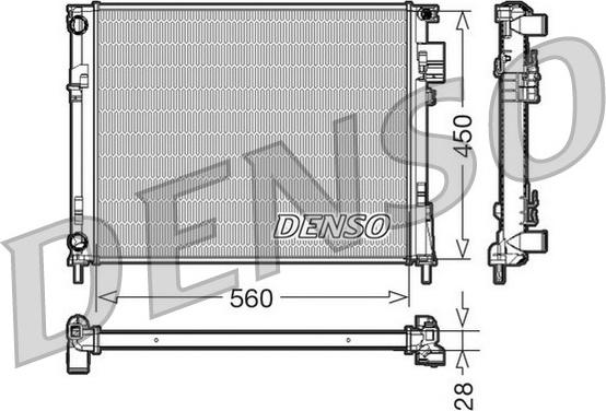 Denso DRM23096 - Radiatore, Raffreddamento motore www.autoricambi360.it
