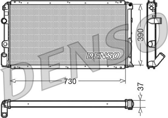 Denso DRM23091 - Radiatore, Raffreddamento motore www.autoricambi360.it
