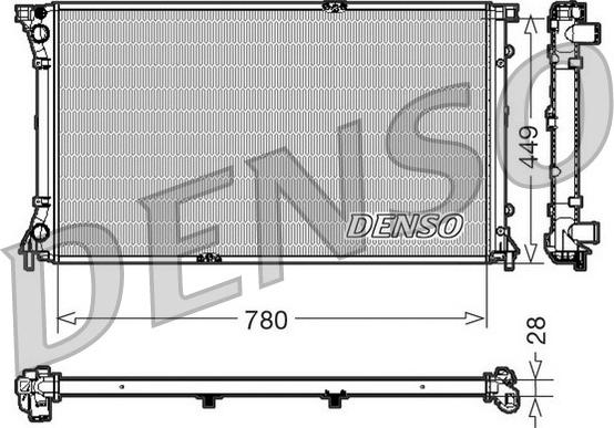 Denso DRM23098 - Radiatore, Raffreddamento motore www.autoricambi360.it