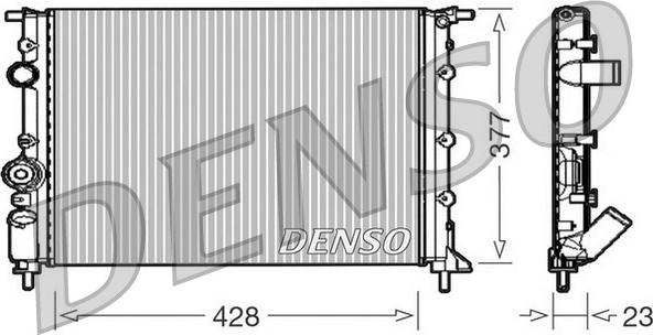 Denso DRM23008 - Radiatore, Raffreddamento motore www.autoricambi360.it