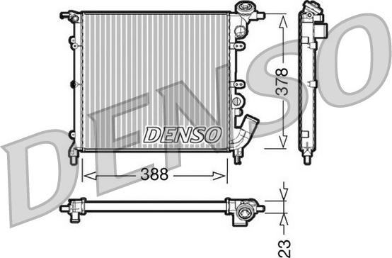 Denso DRM23002 - Radiatore, Raffreddamento motore www.autoricambi360.it