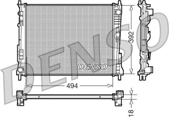 Denso DRM23078 - Radiatore, Raffreddamento motore www.autoricambi360.it