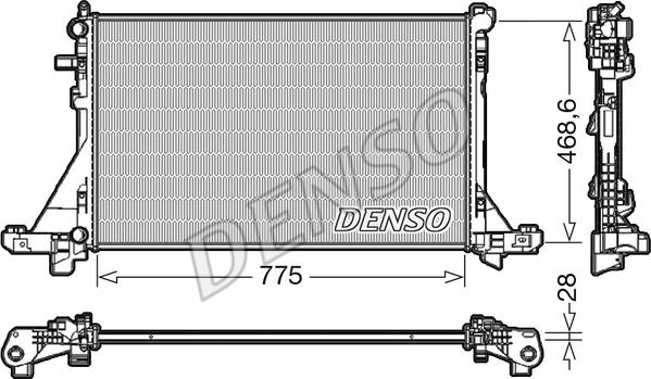 Denso DRM23112 - Radiatore, Raffreddamento motore www.autoricambi360.it