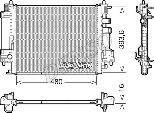 Denso DRM23117 - Radiatore, Raffreddamento motore www.autoricambi360.it