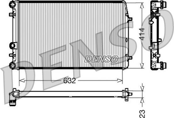 Denso DRM27005 - Radiatore, Raffreddamento motore www.autoricambi360.it