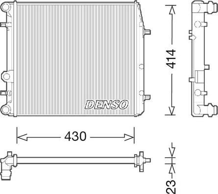 Denso DRM27006 - Radiatore, Raffreddamento motore www.autoricambi360.it