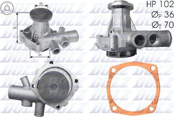 DOLZ A142 - Pompa acqua www.autoricambi360.it