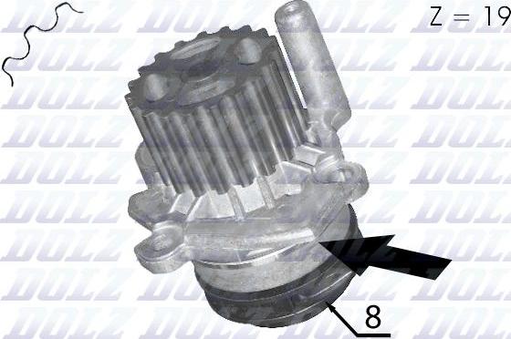 DOLZ A204 - Pompa acqua www.autoricambi360.it