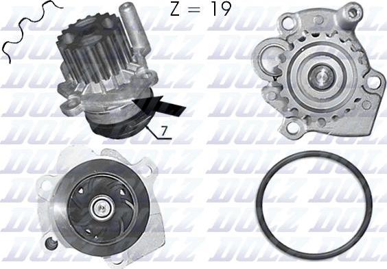 DOLZ A203 - Pompa acqua www.autoricambi360.it