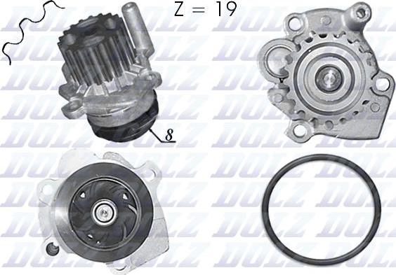 DOLZ A236 - Pompa acqua www.autoricambi360.it