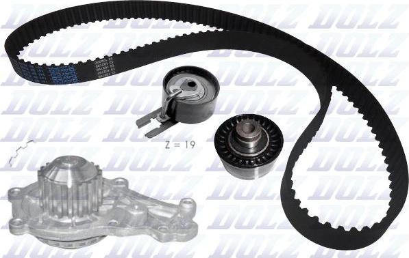 DOLZ KD016 - Pompa acqua + Kit cinghie dentate www.autoricambi360.it