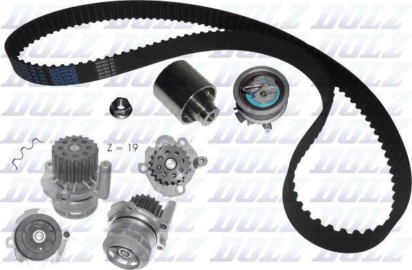 DOLZ KD036 - Pompa acqua + Kit cinghie dentate www.autoricambi360.it