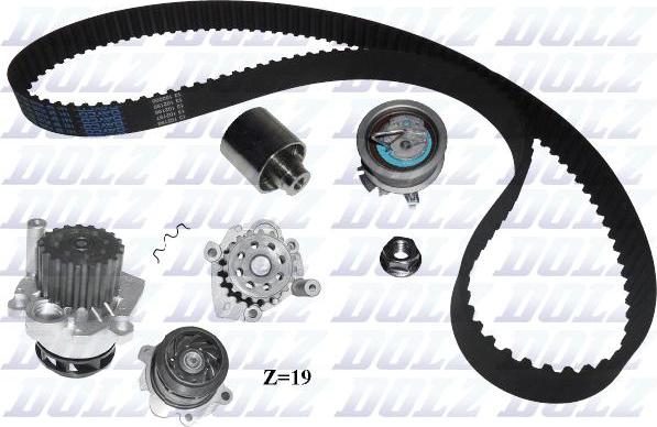 DOLZ KD033 - Pompa acqua + Kit cinghie dentate www.autoricambi360.it