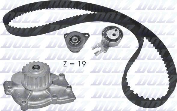 DOLZ KD164 - Pompa acqua + Kit cinghie dentate www.autoricambi360.it