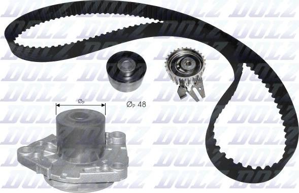 DOLZ KD109 - Pompa acqua + Kit cinghie dentate www.autoricambi360.it