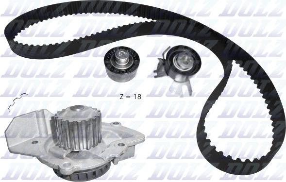 DOLZ KD106 - Pompa acqua + Kit cinghie dentate www.autoricambi360.it
