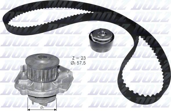 DOLZ KD119 - Pompa acqua + Kit cinghie dentate www.autoricambi360.it