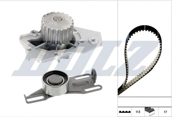 DOLZ KD305 - Pompa acqua + Kit cinghie dentate www.autoricambi360.it