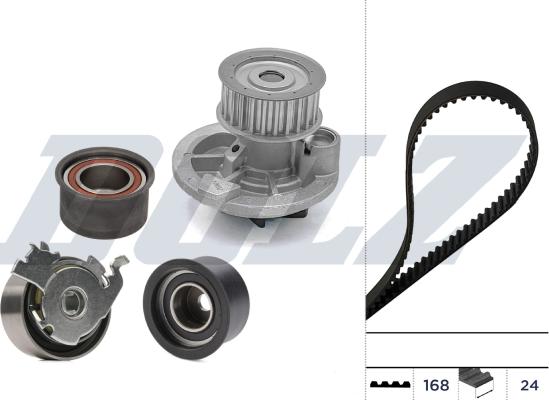 DOLZ KD316 - Pompa acqua + Kit cinghie dentate www.autoricambi360.it