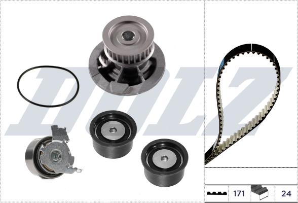 DOLZ KD325 - Pompa acqua + Kit cinghie dentate www.autoricambi360.it