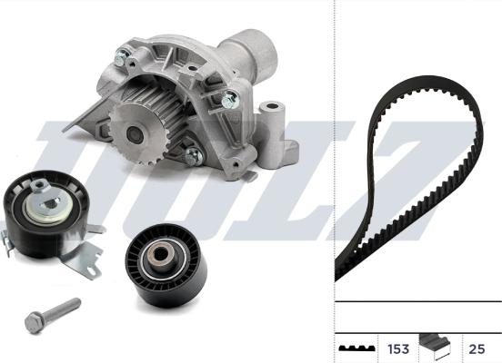 DOLZ KD326 - Pompa acqua + Kit cinghie dentate www.autoricambi360.it