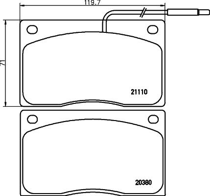 Samko 5SP372 - Kit pastiglie freno, Freno a disco www.autoricambi360.it