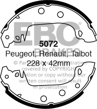 EBC Brakes 5072 - Kit ganasce freno www.autoricambi360.it