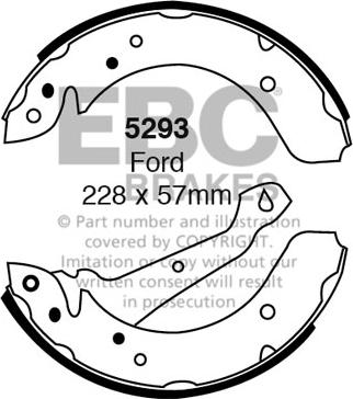 EBC Brakes 5293 - Kit ganasce freno www.autoricambi360.it
