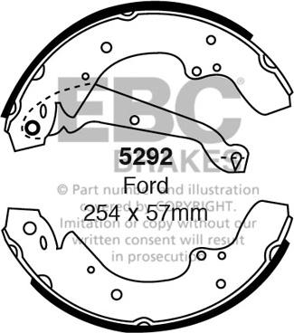 EBC Brakes 5292 - Kit ganasce freno www.autoricambi360.it
