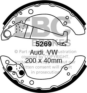 EBC Brakes 5269 - Kit ganasce freno www.autoricambi360.it