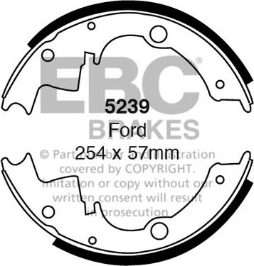 EBC Brakes 5239 - Kit ganasce freno www.autoricambi360.it