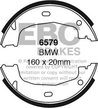 EBC Brakes 6579 - Kit ganasce freno www.autoricambi360.it
