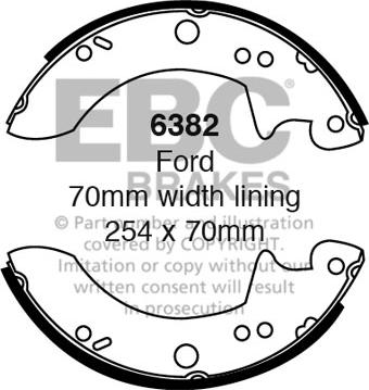 EBC Brakes 6382 - Kit ganasce freno www.autoricambi360.it
