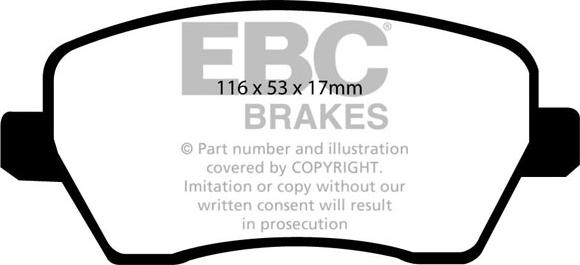 EBC Brakes DP1903 - Kit pastiglie freno, Freno a disco www.autoricambi360.it