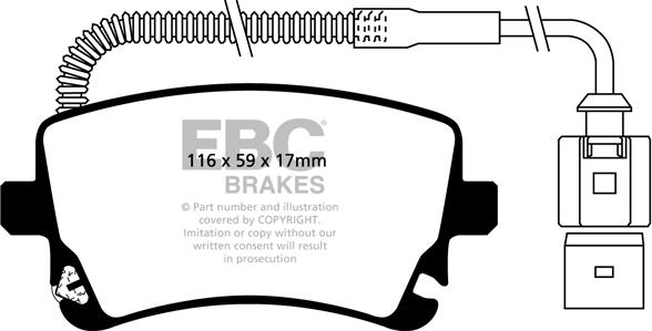 EBC Brakes DP81470RP1 - Kit pastiglie freno per elevate prestazioni www.autoricambi360.it
