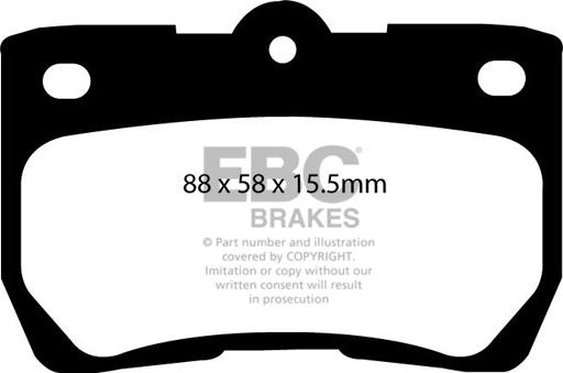 EBC Brakes DP1586 - Kit pastiglie freno, Freno a disco www.autoricambi360.it