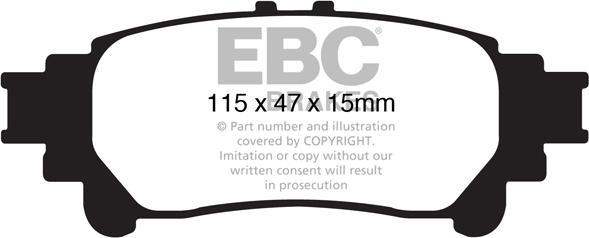 EBC Brakes DP1850 - Kit pastiglie freno, Freno a disco www.autoricambi360.it